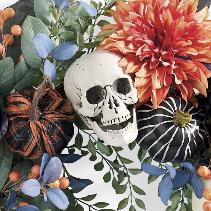 Grandin Road Ghoulish Mix Wreath, 28"