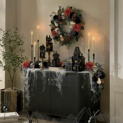 Grandin Road Ghoulish Mix Wreath, 28"