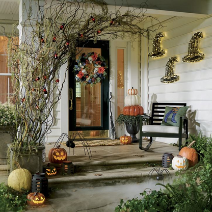 Grandin Road Ghoulish Mix Wreath, 28"