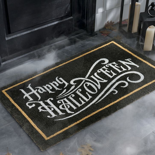 Grandin Road Happy Halloween Coir Door Mat