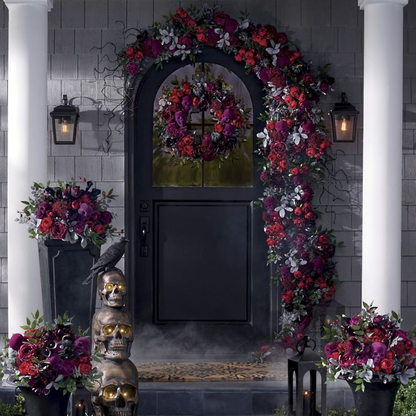 Grandin Road Darksome Gothic Wreath, 26"