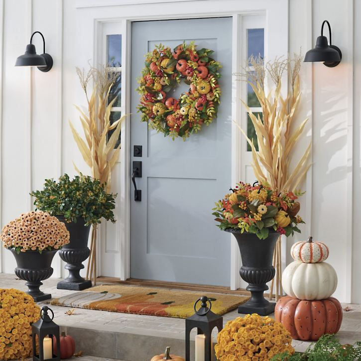 Grandin Road Squash Patch Coir Door Mat