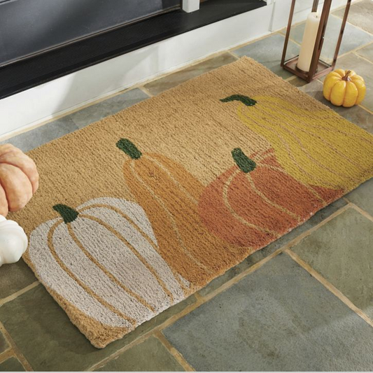 Grandin Road Squash Patch Coir Door Mat