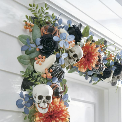 Grandin Road Pre-lit Weeping Black Wreath