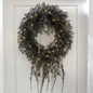 Grandin Road Pre-lit Weeping Black Wreath