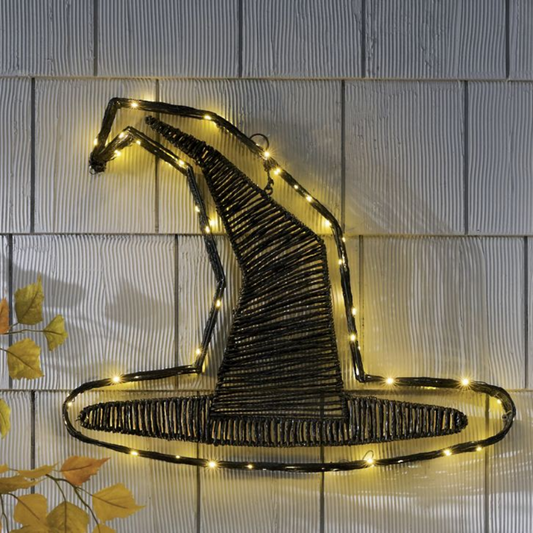 Grandin Road Pre-lit Hanging Witch Hat