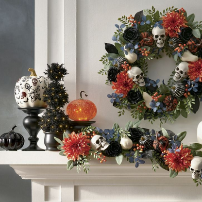 Grandin Road Pre-Lit Potted Halloween Topiary
