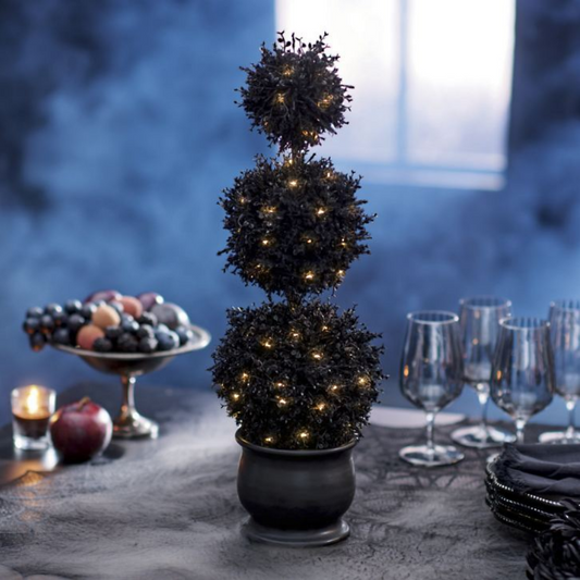 Grandin Road Pre-Lit Potted Halloween Topiary