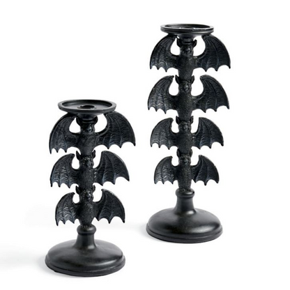Grandin Road Bats Candleholder, Set of Two