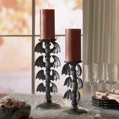 Grandin Road Bats Candleholder, Set of Two