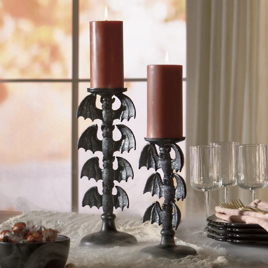 Grandin Road Bats Candleholder, Set of Two