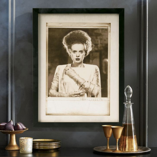 Grandin Road Framed Bride of Frankenstein Wall Art