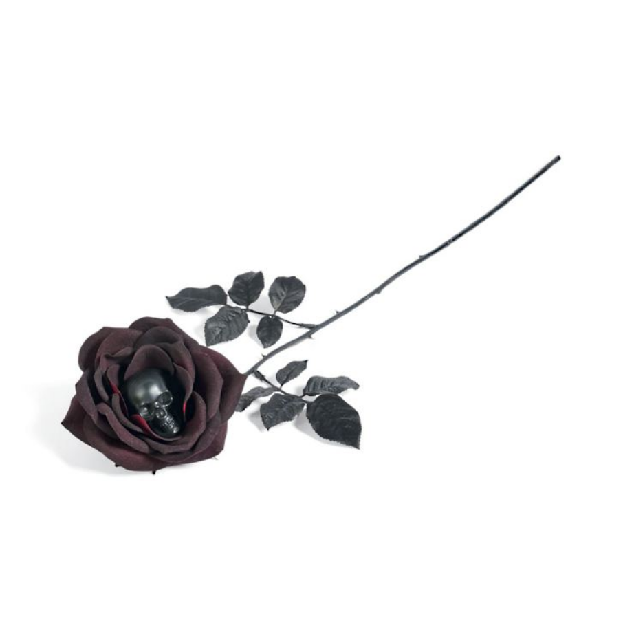 Grandin Road Rose Skull Stem, Set of Three