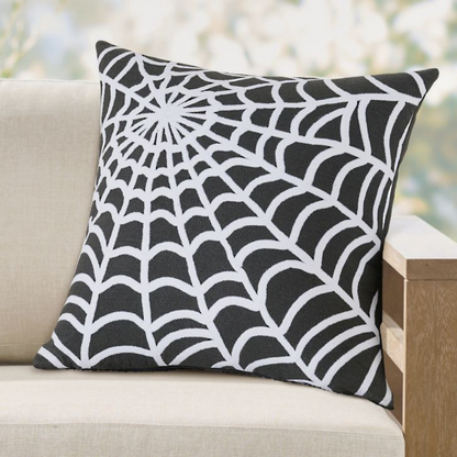Grandin Road Outdoor Spiderweb Pillow