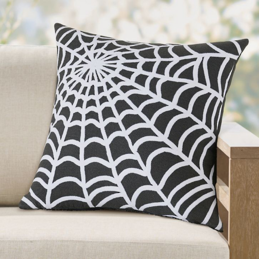 Grandin Road Outdoor Spiderweb Pillow