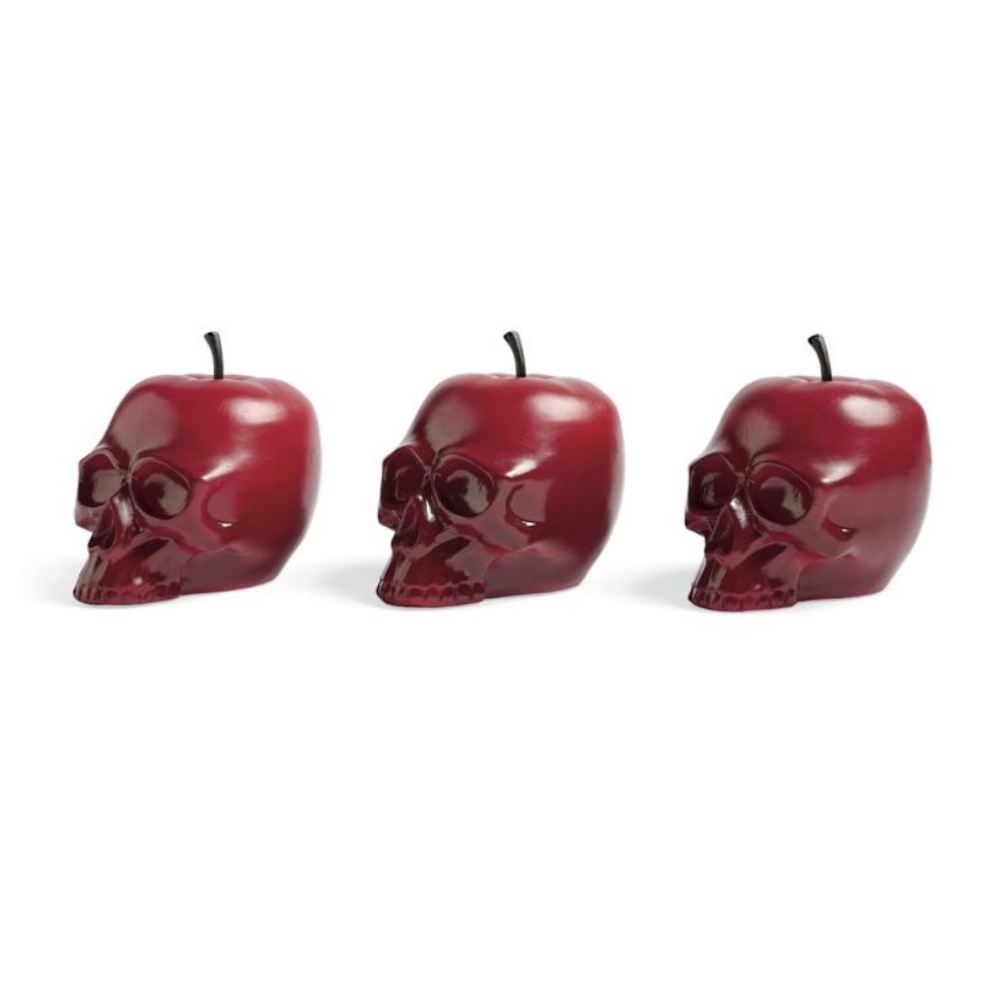 Grandin Road Tabletop Apple Skull, Set of 3