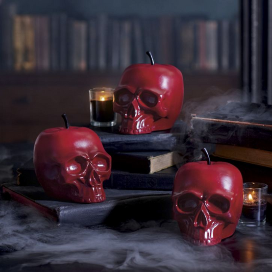 Grandin Road Tabletop Apple Skull, Set of 3