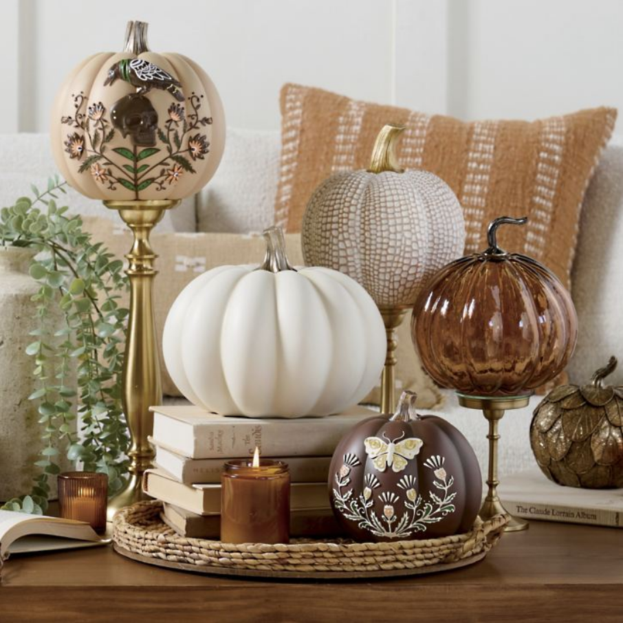 Grandin Road Embossed Boho Pumpkin