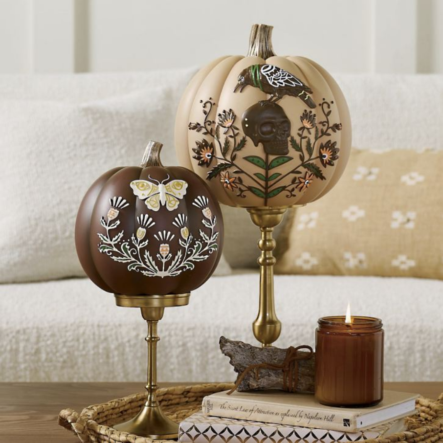 Grandin Road Embossed Boho Pumpkin