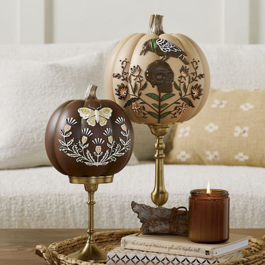 Grandin Road Embossed Boho Pumpkin