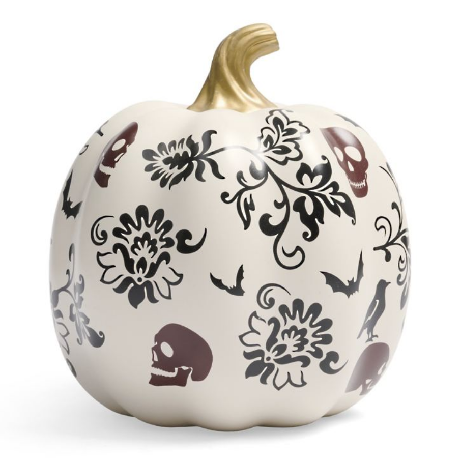 Grandin Road Gothic Toile Pumpkin
