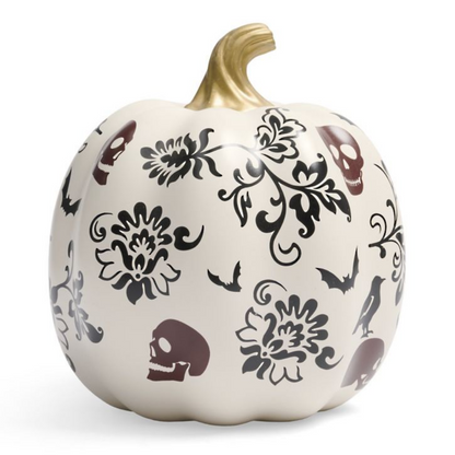 Grandin Road Gothic Toile Pumpkin