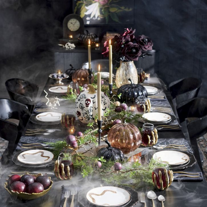 Grandin Road Gothic Toile Pumpkin