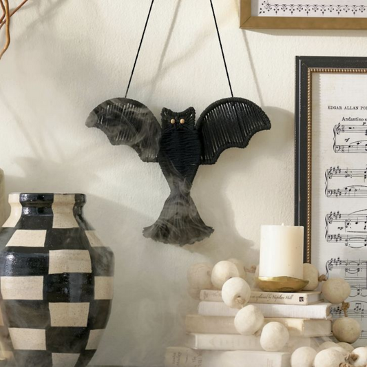 Grandin Road Macrame Hanging Bat