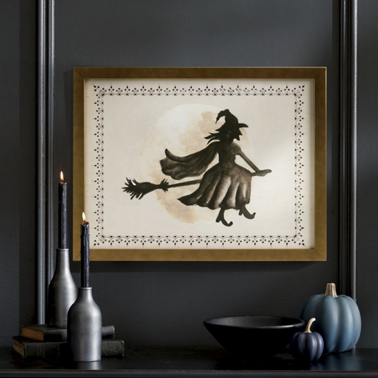 Grandin Road Framed Witch Wall Art