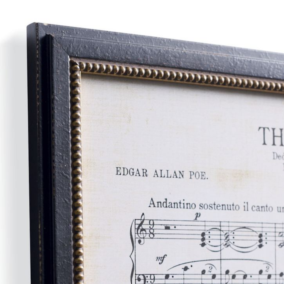 Grandin Road Framed Raven Music Wall Art