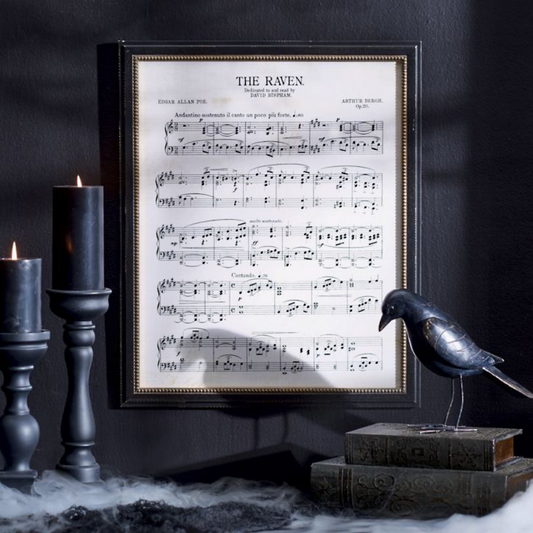 Grandin Road Framed Raven Music Wall Art