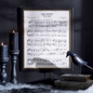 Grandin Road Framed Raven Music Wall Art