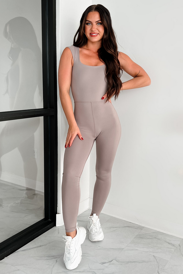 NanaMacs Ahead Of The Curve Criss-Cross Back Catsuit (Ash)