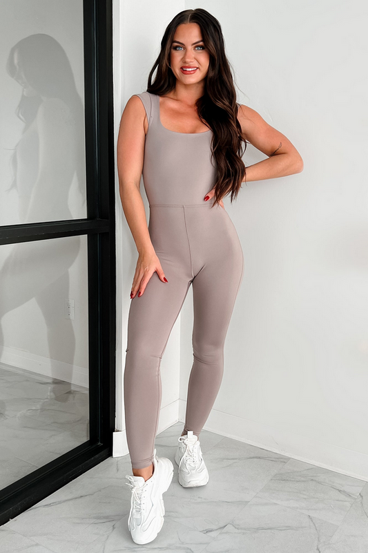 NanaMacs Ahead Of The Curve Criss-Cross Back Catsuit (Ash)