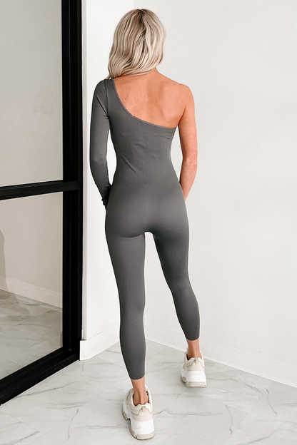 NanaMacs Luna One Shoulder Catsuit (Cool Grey)
