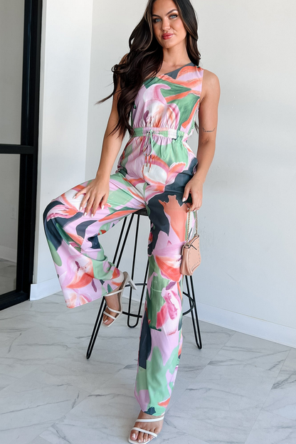 NanaMacs Allow Yourself To Grow One Shoulder Jumpsuit (Purple Multi)