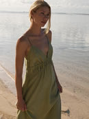 The Handloom Sofia Ties Maxi Dress