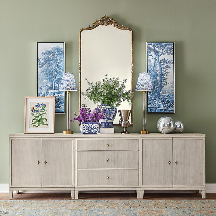 Ballard Designs Antiqued Pedestal Vase