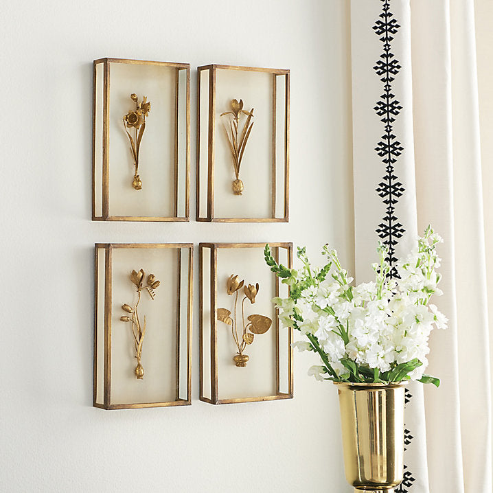 Ballard Designs Fleur de Tole Gold Wall Decor