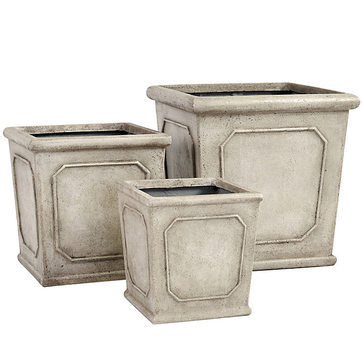 Ballard Designs Rodin Planters - Rodin Square Planters - Zinc