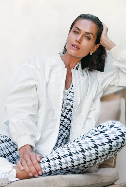 Watskin Sunwear Macy Bomber Jacket in White