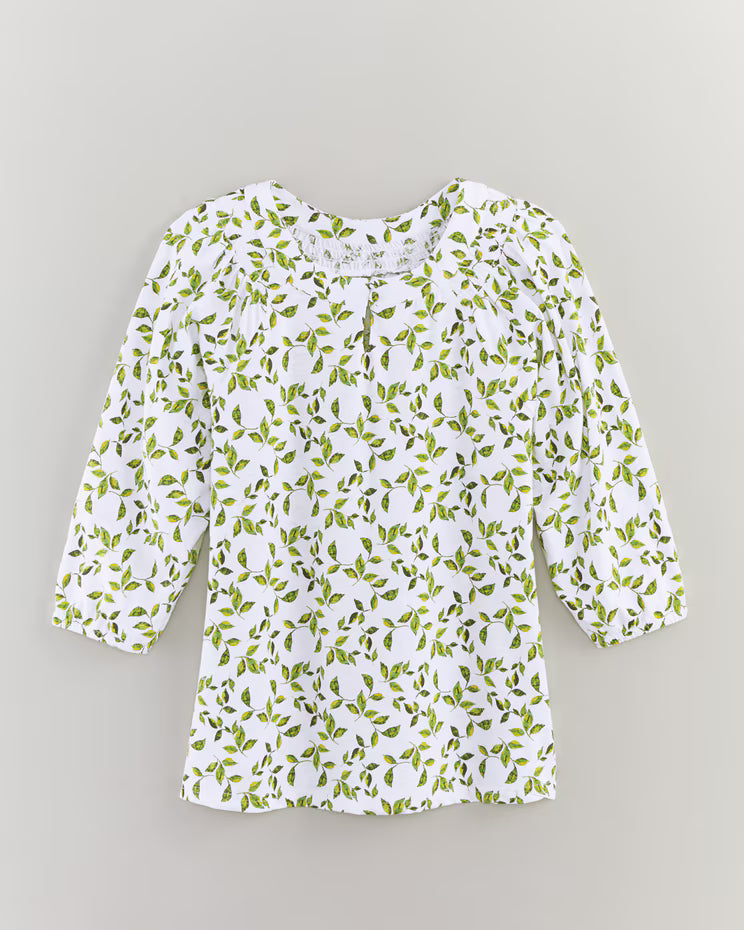 BLAIR Women’s Top Slub Knit Keyhole Peasant Top (Misses) - x3