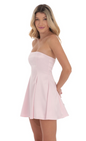 Lucy in the Sky Strapless Satin Fit and Flare Dress