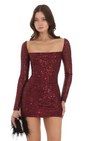 Lucy in the Sky Sequin Long Sleeve Dress
