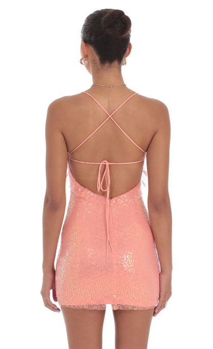 Lucy in the Sky Sequin Ruffle Mini Dress
