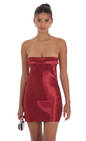 Lucy in the Sky Satin Strapless Slip Dress