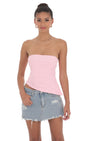 Lucy in the Sky Strapless Side Slit Top