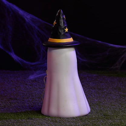 Cracker Barrel Ghost With Witch Hat Blow Mold