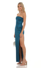 Lucy in the Sky Satin Strapless Maxi Dress