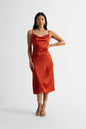 Tobi Emma Satin Cowl Neck Midi Dress